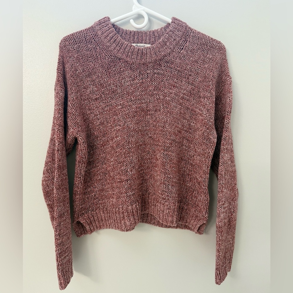 Madewell Women's Maroon Crew Neck Sweater